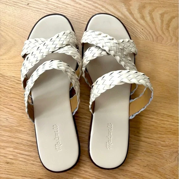 Madewell Trace X-Band Slide Sandal in Ecru 8 - Picture 7 of 9